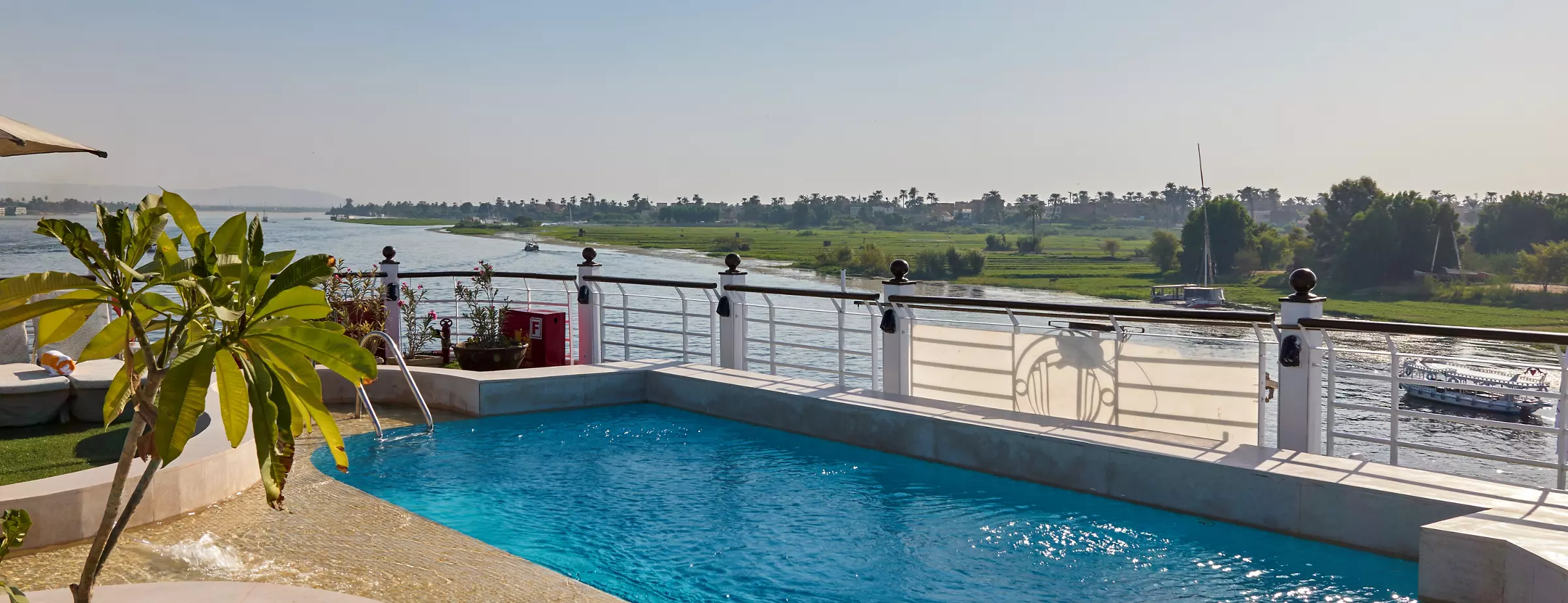 Sun deck of the Mövenpick MS Royal Lotus Nile cruise
